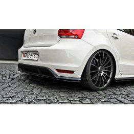 Накладка сплиттер на задний бампер на Volkswagen Polo V GTI